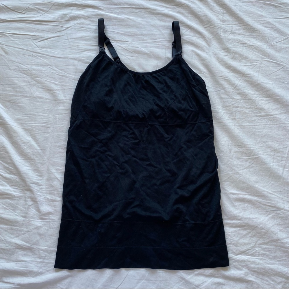 Black Nursing Cami Tank Top Maternity Essential Comfortable Basic